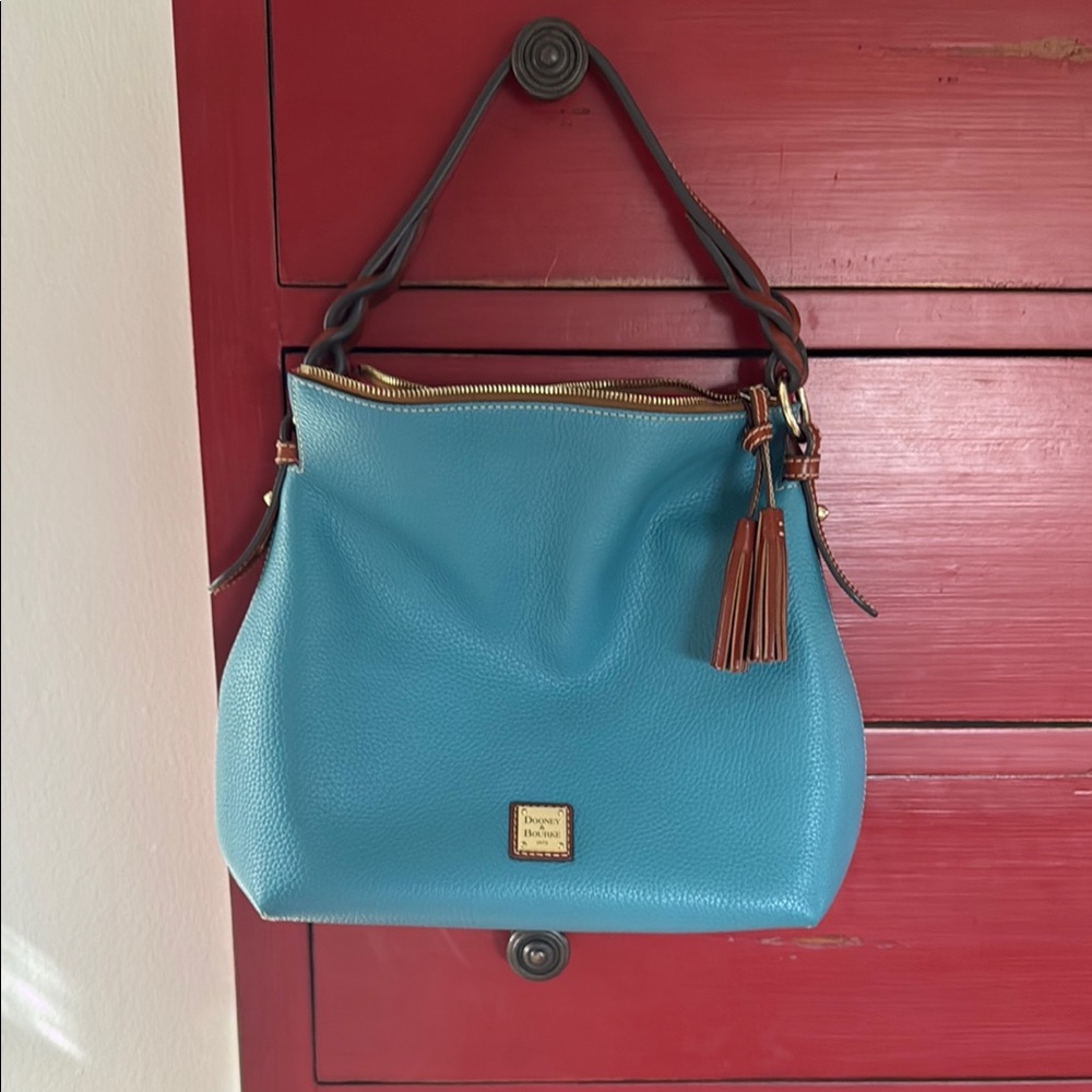 Dooney & Bourke All Weather Leather Blue Hobo